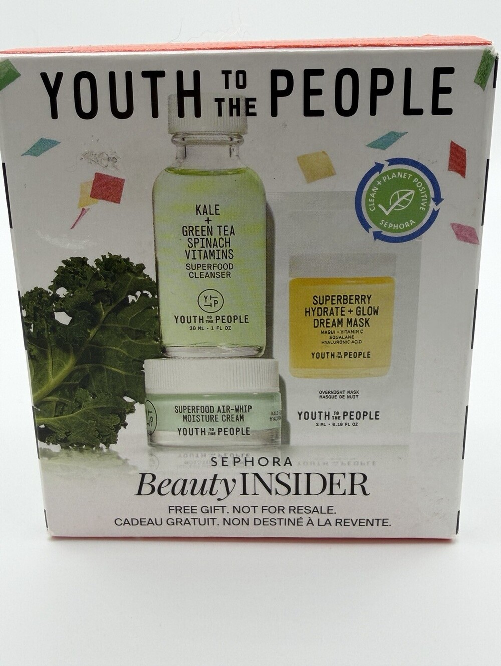 Sephora Beauty Insider Youth To The People Skincare Gift Set Cleanser Cream Mask